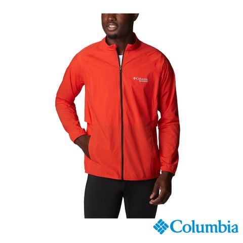 Columbia 哥倫比亞 男款- Omni-Shield野跑防風防潑外套-橘紅 UWE37020AH (2023春夏)