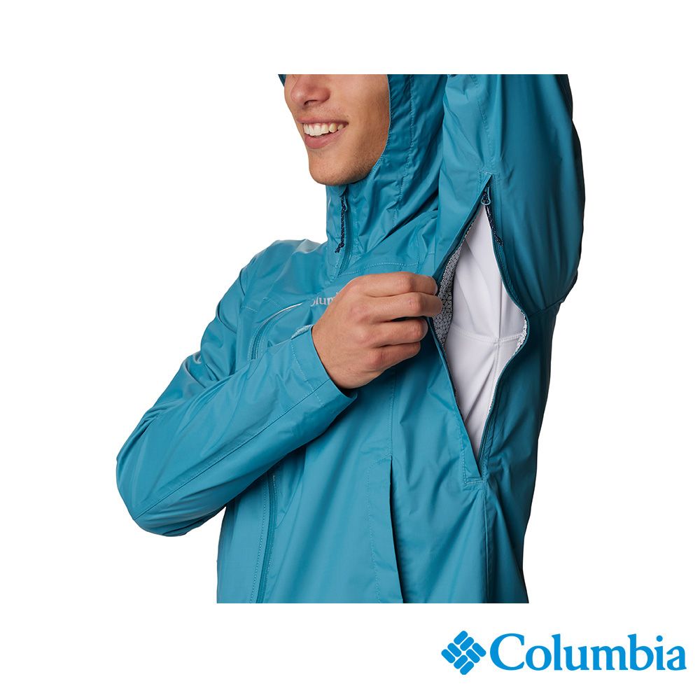 Columbia 哥倫比亞   男款 - EvaPOURation OT防水快排外套-湖水藍 URM20230AQ-HF