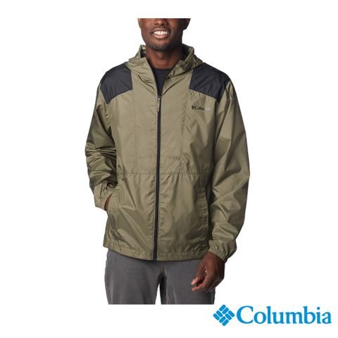 Columbia 哥倫比亞 男款-防小雨風衣-軍綠色 UKE39720AG (2024春夏)