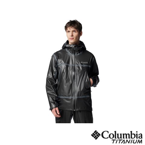 Columbia哥倫比亞 男款-鈦OutDry防水連帽外套-黑色 UWE29390BK