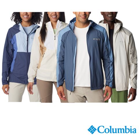 Columbia 哥倫比亞 男女款 - 鈦 超防曬UPF50防潑風衣外套(2024春夏)
