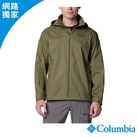 Columbia 哥倫比亞 男款- 防潑水外套-軍綠色 UWE76750AG/JS