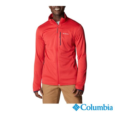 Columbia哥倫比亞 男款- Omni-Wick 快排刷毛立領外套-橘紅 UAE22050AH/FW22