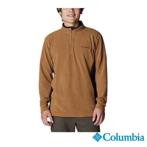 Columbia哥倫比亞 男款-防曬50刷毛半開襟上衣-棕色 UAE65580BN / FW22