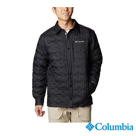 Columbia哥倫比亞 男款 - Omni-Heat 鋁點保暖 羽絨襯衫領外套-黑色 UWE77720BK