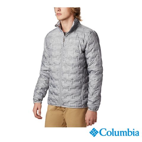 Columbia哥倫比亞 男款-保暖650羽絨立領外套-灰色 UWE09550GY