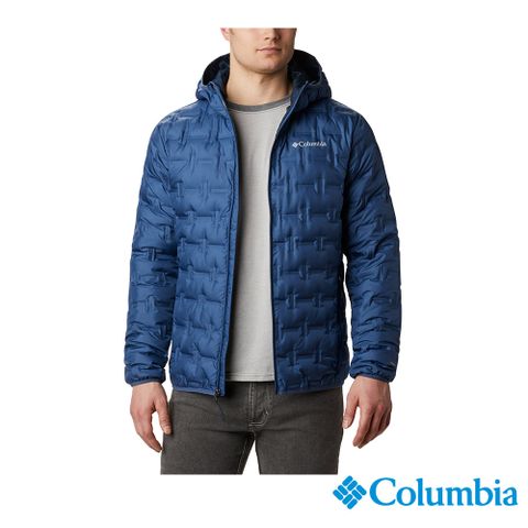 Columbia哥倫比亞 男款-保暖650羽絨連帽外套-墨藍 UWE09540IB /FW22