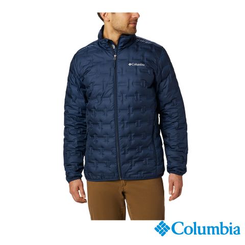 Columbia哥倫比亞 男款-保暖650羽絨立領外套-深藍 UWE09550NY / FW22