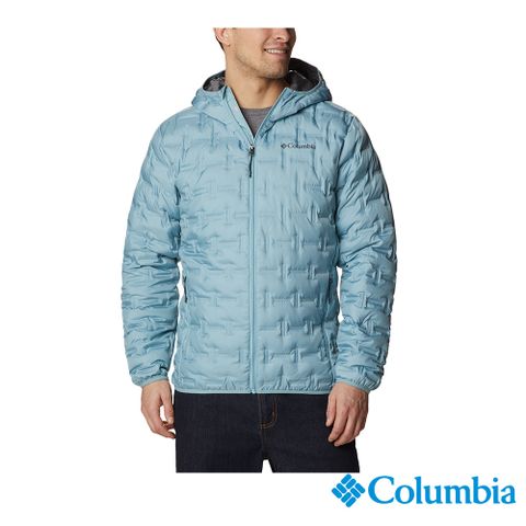 Columbia 哥倫比亞 男款 - Delta Ridge™ 保暖羽絨連帽外套-湖水藍 UWE09540AQ-HF