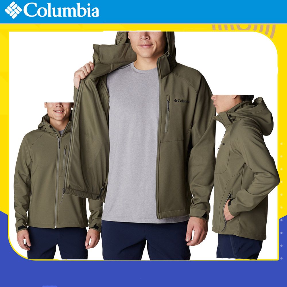 Columbia 哥倫比亞  男款-軟殼外套-軍綠 UWM32410AG / FW22