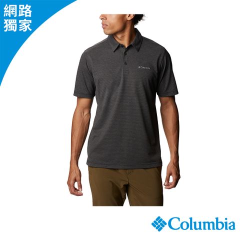 Columbia 哥倫比亞 男款-快排短袖POLO衫-黑色 UAE29960BK(2025春夏)