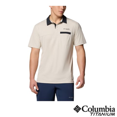 Columbia 哥倫比亞 男款- 鈦 防曬UPF40酷涼快排短POLO衫-淺卡其 UAO80780HI/JS