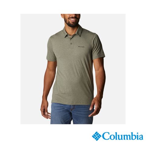 Columbia 哥倫比亞 男款 - 防曬UPF50快排Polo衫-軍綠色 UAE29330AG/JS