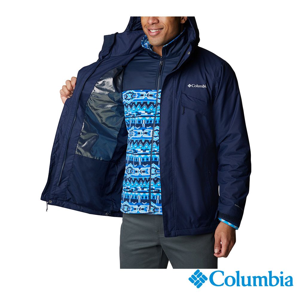 Columbia哥倫比亞】男款Omni-Tech防水保暖兩件式外套-深藍UWE12730NY