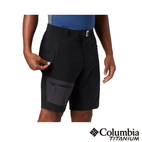 Columbia哥倫比亞 男款-鈦 UPF50防潑短褲-黑色 UAE03160BK (2023春夏)