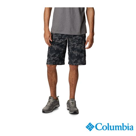 Columbia哥倫比亞 男款-Omni-Shade UPF50快排迷彩短褲-黑迷彩 UAE47230BQ (2023春夏)