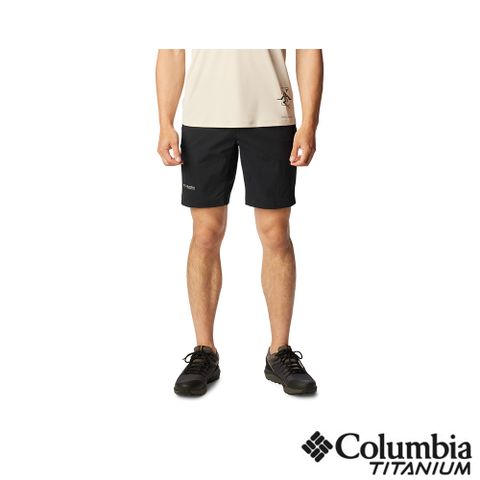 Columbia哥倫比亞 男款-鈦 UPF50防潑短褲-黑色 UAE10400BK (2024春夏)