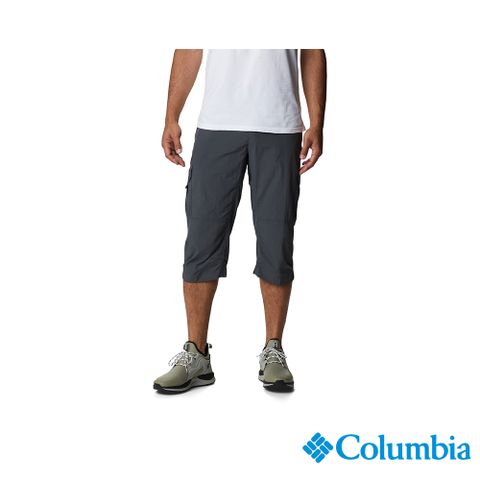 Columbia哥倫比亞 男款-UPF50防曬快排七分褲-深灰色 UXM06620DY (2024春夏)