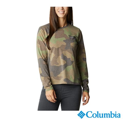 Columbia 哥倫比亞 女款- Omni-Shade™防曬50快排長袖上衣-迷彩 UAL74130NC