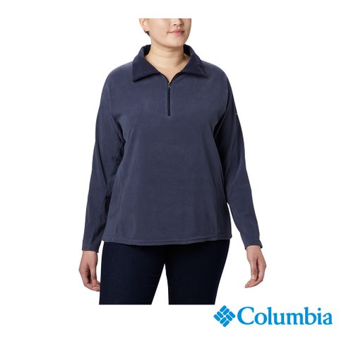 Columbia 哥倫比亞 女款- 半開襟刷毛上衣-深藍 UAR11310NY / FW22