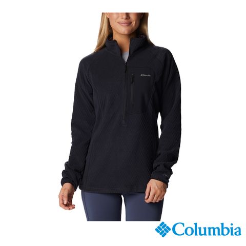 Columbia 哥倫比亞 女款- Omni-Heat柔暖刷毛半開襟上衣-黑色 UAR58540BK/ FW22