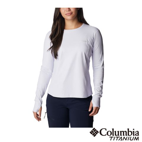 Columbia 哥倫比亞 女款- 鈦 抗曬酷涼快排長袖上衣-紫色 UAR44300PL (2023春夏)