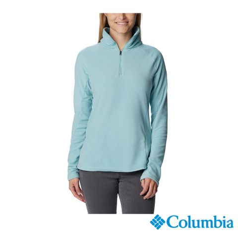 Columbia 哥倫比亞 女款 - Glacial™ 半開襟刷毛上衣-海水綠 UAR11310SE-HF