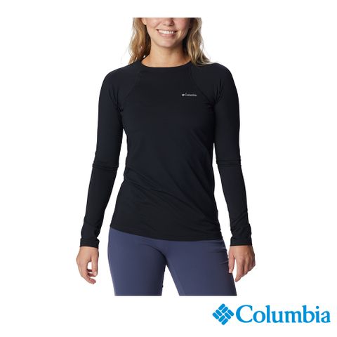 Columbia 哥倫比亞 女款 - Midweight Stretch 保暖快排內著長袖上衣-黑色 UAL67630BK-HF