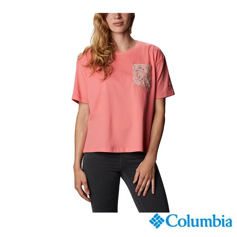 Columbia哥倫比亞 女款-快排短袖上衣-粉紅 UAR31190PK
