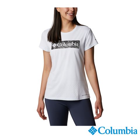Columbia 哥倫比亞 女款 - UPF50酷涼快排短袖上衣-白色 UAR34550WT