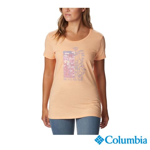Columbia 哥倫比亞 女款-短袖上衣-橘色 UAL31250OG (2023春夏)