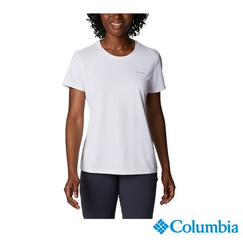Columbia 哥倫比亞 女款-Omni-Wick快排短袖上衣-白色 UAR98050WT (2023春夏)