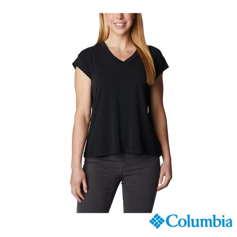 Columbia 哥倫比亞 女款-Omni-Wick 快排短袖上衣-黑色 UAR99260BK (2023春夏)
