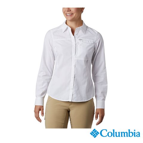 Columbia哥倫比亞 女款 - 防曬50快排長袖襯衫-白色 UAR26570WT