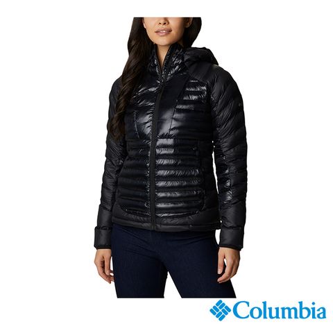 Columbia 哥倫比亞 女款- 金鋁點極致保暖連帽外套-黑色 UWR42280BK