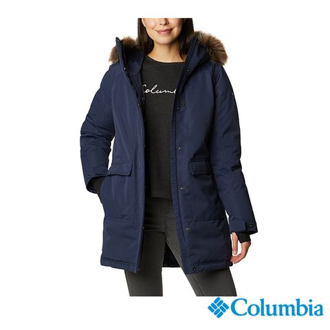 Columbia 哥倫比亞 女款- Omni-Tech™防水金鋁點保暖外套-深藍 UWR68190NY