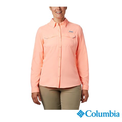 Columbia 哥倫比亞 女款 -UPF40快排長袖襯衫-粉紅 UFL10330PK