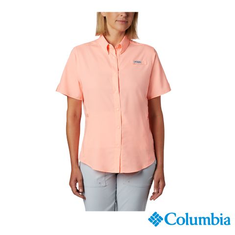Columbia 哥倫比亞 女款 -UPF50快排短袖襯衫-粉紅 UFL72770PK