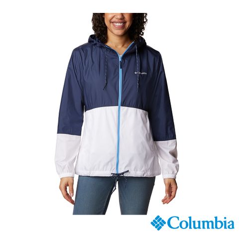Columbia 哥倫比亞 女款-Windbreaker防小雨抗汙風衣-深藍 UKL30100NY (2023春夏)