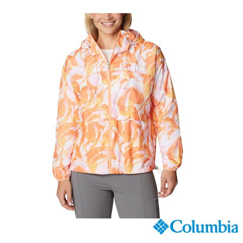 Columbia 哥倫比亞 女款-UPF40防潑水風衣-粉色印花 UWR73300UH (2023春夏)