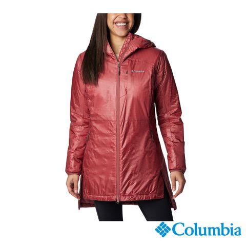 Columbia 哥倫比亞 女款 - Arch Rock™ 極暖長版連帽外套-磚紅色 UWL77570FB-HF