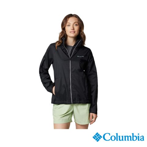 Columbia 哥倫比亞 女款-防潑水風衣-黑色 UWK01270BK (2024春夏)