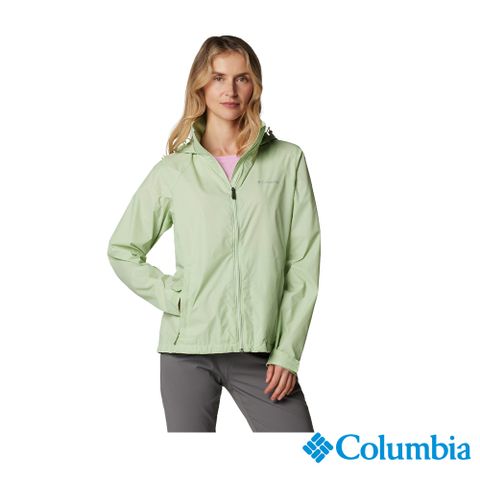 Columbia 哥倫比亞 女款-防潑水風衣-嫩綠色 UWK01270LM (2024春夏)