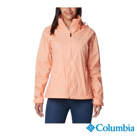 Columbia 哥倫比亞 女款-防潑水風衣-水蜜桃色 UWK01270PH (2024春夏)
