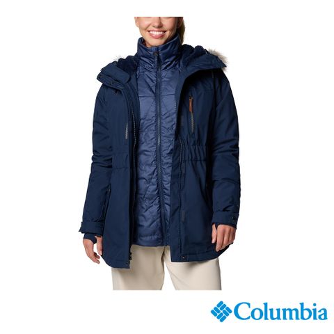 Columbia 哥倫比亞 女款 - Omni Tech防水極暖兩件式外套-深藍 UWK52270NY/IF