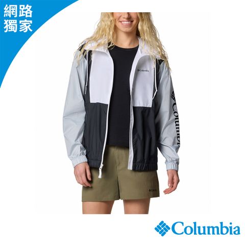 Columbia 哥倫比亞 女款- 防曬UPF40防潑風衣外套-白色 UWR83850WT/JS