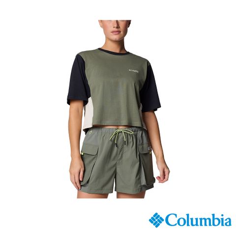 Columbia 哥倫比亞 女款 - 防曬UPF30短袖上衣-軍綠 UFL96500AG/JS