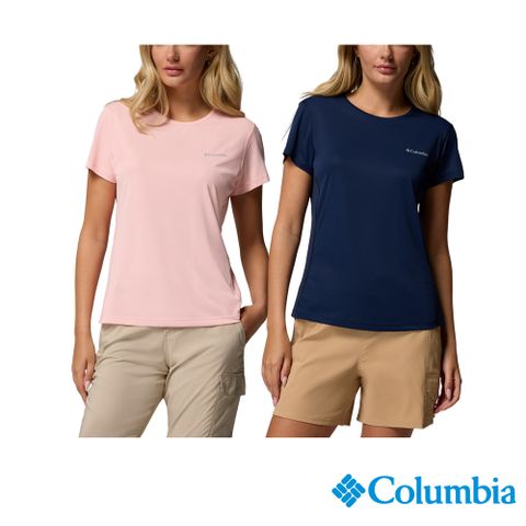 Columbia 哥倫比亞 女款-防曬UPF50涼感快排短袖上衣 UAR85320 (2025春夏)