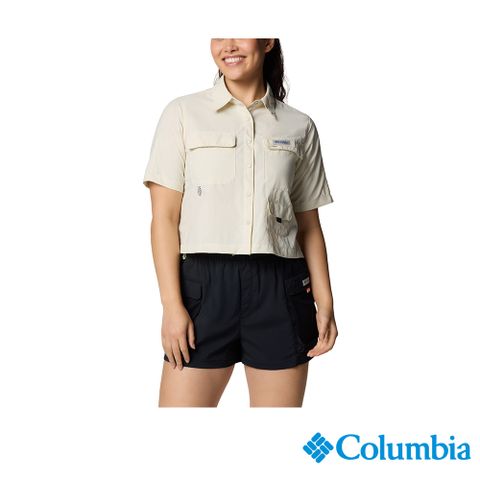 Columbia 哥倫比亞 女款 - 超防曬UPF50快排短袖襯衫-淺卡其 UFL61010HI/JS