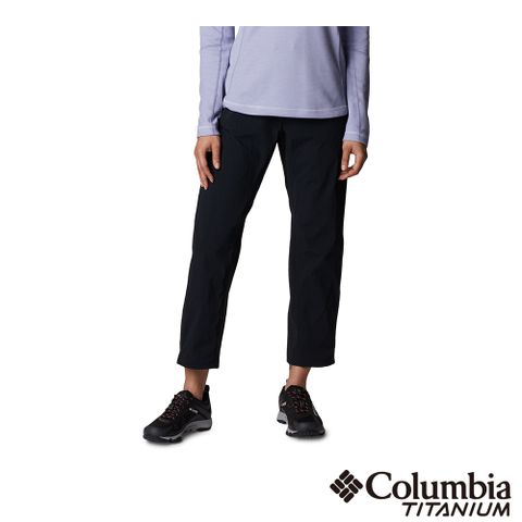 Columbia 哥倫比亞 女款-鈦 UPF50防潑輕量長褲-黑色 UAR31800BK (2023春夏)